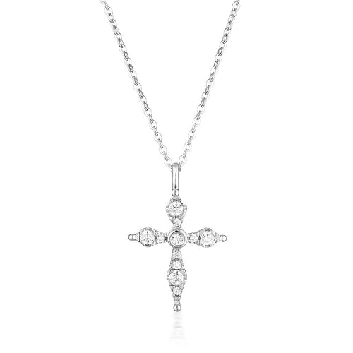 BLESS MINI SILVER CROSS Bevilles Jewellers 