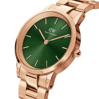 Daniel Wellington Iconic Link Emerald 36 Rose Gold & Green Watch Watches Daniel Wellington 