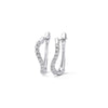 Diamond Miracle Hoop Earrings in Sterling Silver Earrings Bevilles 