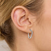 Diamond Miracle Hoop Earrings in Sterling Silver Earrings Bevilles 