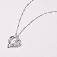 Heart Necklace with 0.08ct of Diamonds in Sterling Silver Necklaces Bevilles 