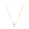 Halo Station Necklace with 1.00ct of Laboratory Grown Diamonds in 9ct Yellow Gold Bevilles Jewellers 