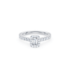 Emerald Cut Halo Ring with 1.10ct of Laboratory Grown Diamonds in 9ct White Gold Bevilles 