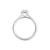 Emerald Cut Halo Ring with 1.10ct of Laboratory Grown Diamonds in 9ct White Gold Bevilles 