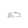 Emerald Cut Halo Ring with 1.10ct of Laboratory Grown Diamonds in 9ct White Gold Bevilles 