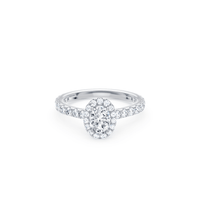 Oval Ring with 1.50ct of Laboratory Grown Diamonds in 9ct White Gold Bevilles 