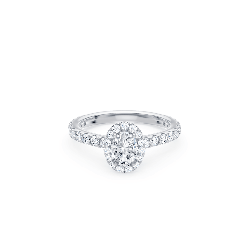 Oval Ring with 1.50ct of Laboratory Grown Diamonds in 9ct White Gold Bevilles 