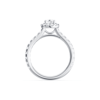 Oval Ring with 1.50ct of Laboratory Grown Diamonds in 9ct White Gold Bevilles 