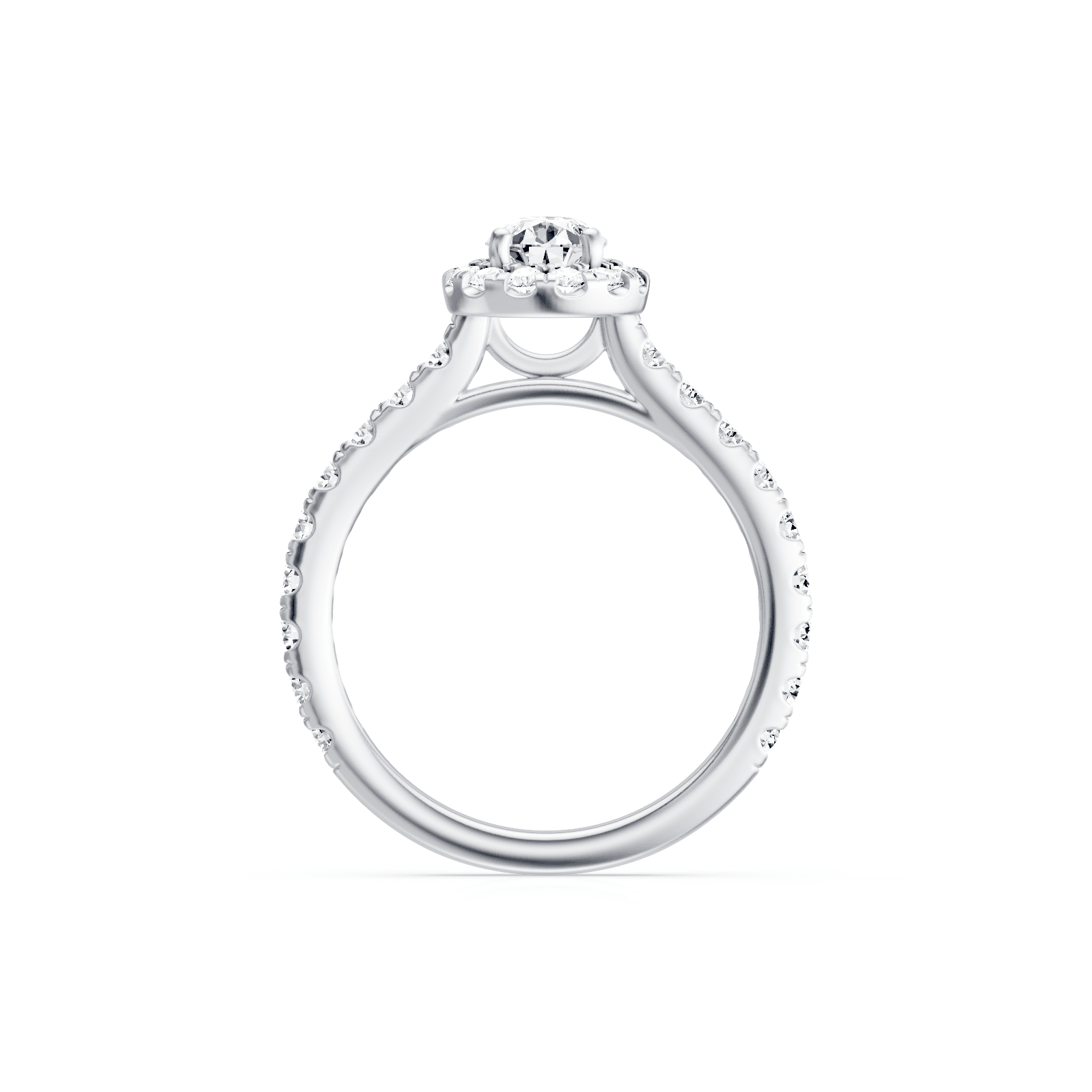 Pear Ring with 1.50ct of Laboratory Grown Diamonds in 9ct White Gold Bevilles 