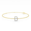 Diamond Initial Slider Bracelet in 9ct Yellow Gold Bracelets Bevilles B 