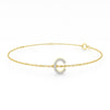 Diamond Initial Slider Bracelet in 9ct Yellow Gold Bracelets Bevilles C 