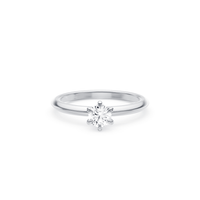 1/2ct Laboratory Grown Diamond Solitaire Ring in 18ct White Gold Bevilles 