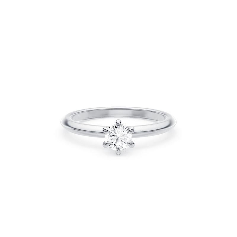 1/2ct Laboratory Grown Diamond Solitaire Ring in 18ct White Gold Bevilles 