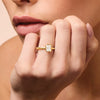 1.00ct Laboratory Grown Diamond Radiant Cut Solitaire Ring in 18ct Yellow Gold Bevilles 