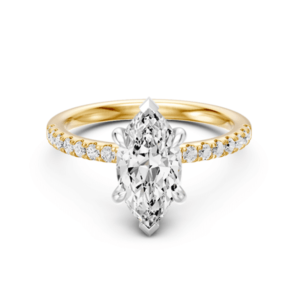 Marquise Shoulder Ring with 2.25ct of Laboratory Grown Diamonds in 18ct Yellow Gold Rings Bevilles 