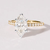 Marquise Shoulder Ring with 2.25ct of Laboratory Grown Diamonds in 18ct Yellow Gold Rings Bevilles 