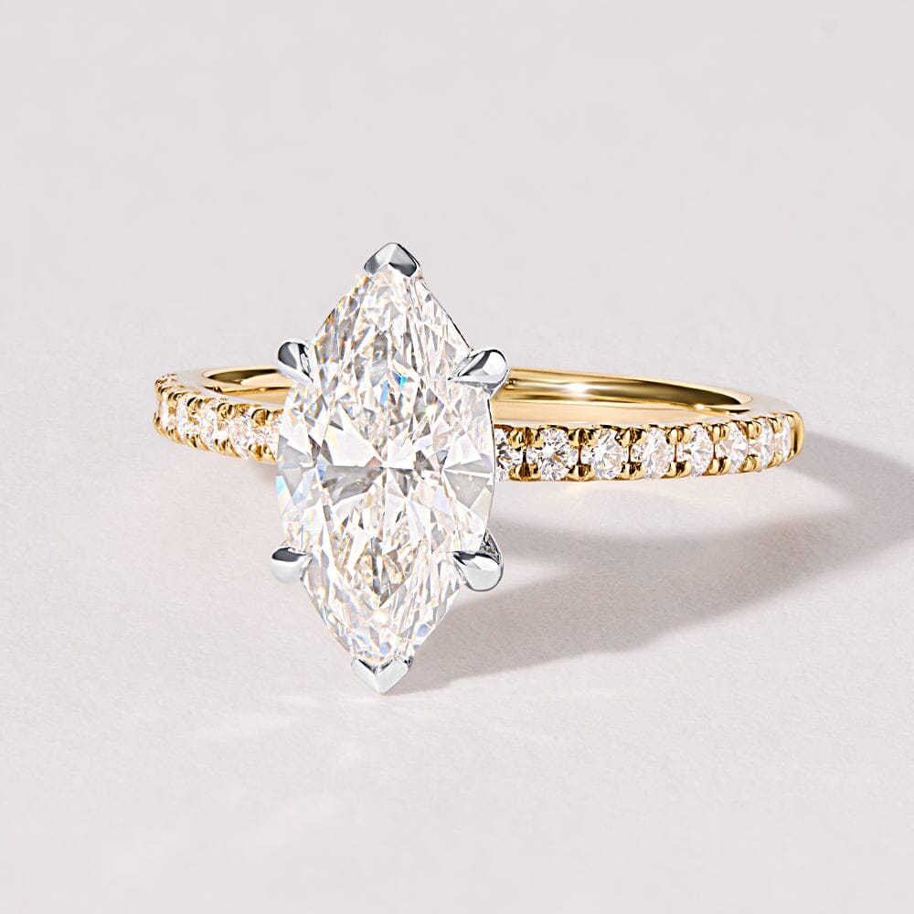 Marquise Shoulder Ring with 2.25ct of Laboratory Grown Diamonds in 18ct Yellow Gold Rings Bevilles 