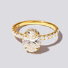 Hidden Halo Oval Solitaire Ring with 2.00ct of Laboratory Grown Diamonds in 18ct Yellow and White Gold Bevilles Jewellers 