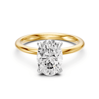 3.00ct Oval Solitaire Laboratory Grown Diamond Ring in 18ct Yellow Gold Rings Bevilles 