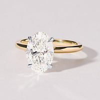 3.00ct Oval Solitaire Laboratory Grown Diamond Ring in 18ct Yellow Gold Rings Bevilles 