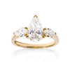 3 Stone Pear Ring with 2.00ct of Laboratory Grown Diamonds in 9ct Yellow Gold Rings Bevilles 