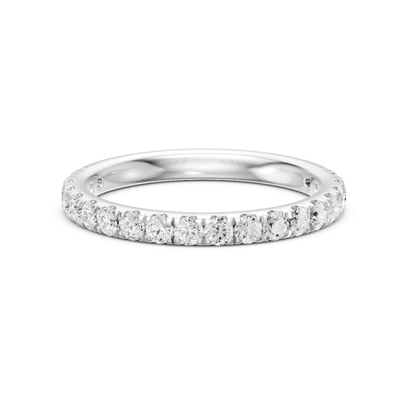 Anniversary Band with 0.62ct of Laboratory Grown Diamonds in 9ct White Gold Rings Bevilles 