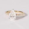 Pear Shoulder Ring with 2.25ct of Laboratory Grown Diamonds in 18ct Yellow Gold Rings Bevilles 