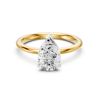 2.00ct Pear Solitaire Laboratory Grown Diamond Ring in 18ct Yellow Gold Rings Bevilles 