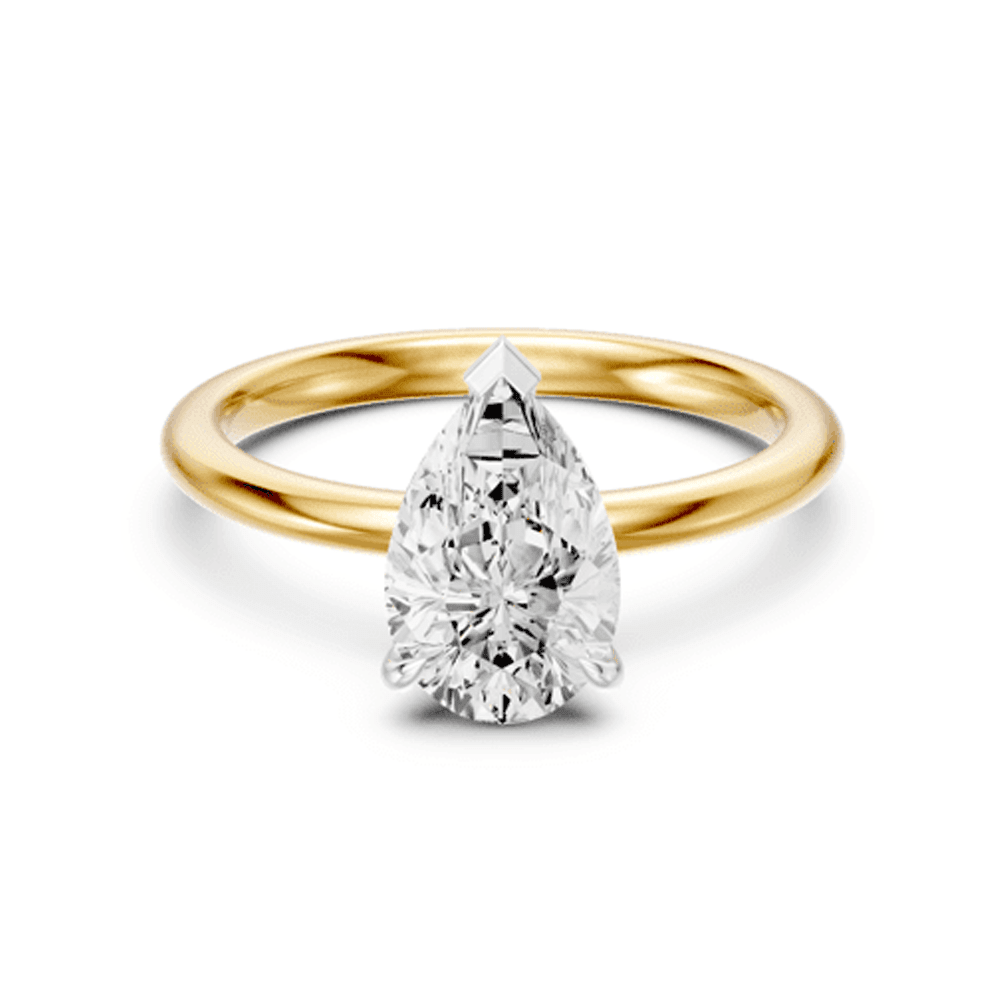 2.00ct Pear Solitaire Laboratory Grown Diamond Ring in 18ct Yellow Gold Rings Bevilles 