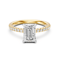 Radiant Shoulder Ring with 2.25ct of Laboratory Grown Diamonds in 18ct Yellow Gold Rings Bevilles 