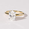 2.00ct Laboratory Grown Diamond Oval Cut Solitaire Ring in 18ct Yellow Gold and 18ct White Gold Rings Bevilles 