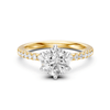 Round Brilliant Shoulder Ring with 2.25ct of Laboratory Grown Diamonds in 18ct Yellow Gold Rings Bevilles 