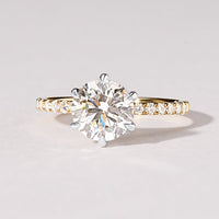 Round Brilliant Shoulder Ring with 2.25ct of Laboratory Grown Diamonds in 18ct Yellow Gold Rings Bevilles 