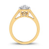 Cluster Solitaire Look Halo Ring with 0.25ct of Diamonds in 9ct Yellow Gold Rings Bevilles 