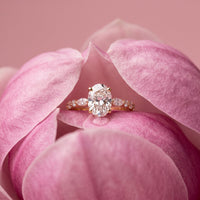 Grown Gorgeous Oval Solitaire Shoulder Ring with 2.79tw of Laboratory-Grown Diamonds in 14kt Yellow Gold Rings Bevilles 