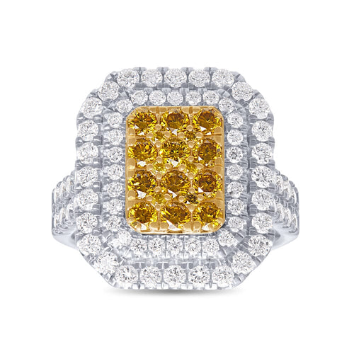 Meera Emerald Halo Ring with 2.00ct of Laboratory Grown Diamonds in 9ct White Gold Rings Bevilles 