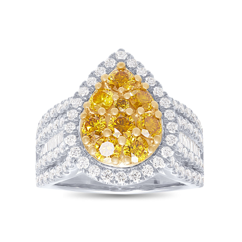 Meera Pear Halo Ring with 2.00ct of Laboratory Grown Diamonds in 9ct White Gold Rings Bevilles 