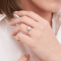 1.70ct Laboratory-Grown Diamond Solitaire Ring in Sterling Silver and Rhodium Rings Bevilles 