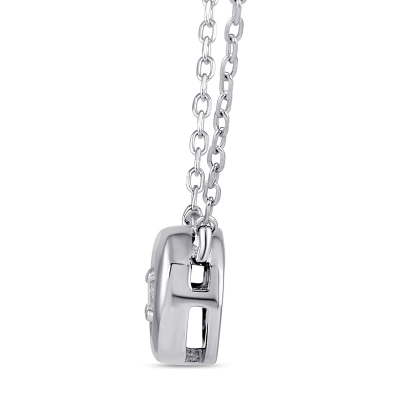 Brilliant Claw Solitaire Necklace with 0.05ct of Diamonds in Sterling Silver Necklaces Bevilles 
