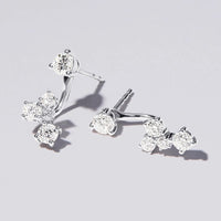 Enhancer Stud Earrings with 1.00ct of Laboratory Grown Diamonds in Platinum and Sterling Silver Earrings Bevilles Jewellers 