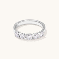 Band Ring 1.25tw of Laboratory-Grown Diamonds in Sterling Silver with Platinum Finish Rings Bevilles 