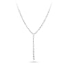 Oval and Emerald Cut Lariat Tennis Necklace with 5.25ct of Laboratory Grown Diamonds in Sterling Silver and Platinum Bevilles Jewellers 