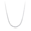 Graduated Tennis Necklace with 8.00ct of Laboratory Grown Diamonds in Sterling Silver and Platinum Bevilles Jewellers 