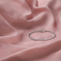 18cm Tennis Bracelet with 5.00tw of Laboratory-Grown Diamonds in Sterling Silver and Platinum Bracelets Bevilles 