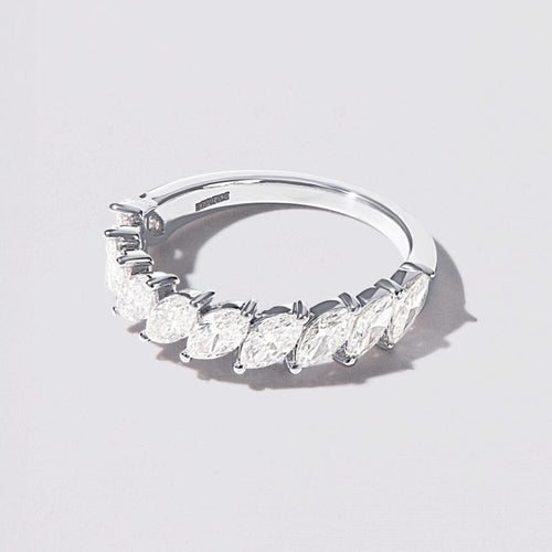 Marquis Ring with 1.40ct of Laboratory Grown Diamonds in Sterling Silver and Platinum Bevilles Jewellers 