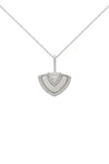 CHIC NOEL MOTHER OF PEARL FAN PENDANT SILVER Bevilles Jewellers 