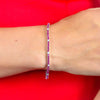 MILESTONE RUBY 2MM TENNIS BRACELET IN SILVER Bevilles Jewellers 