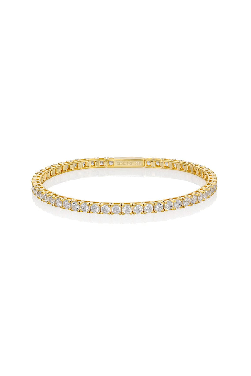 SELENA 3MM TENNIS BRACELET GOLD SMALL 16.5CM Bevilles Jewellers 