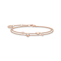 Thomas Sabo Bracelet with hearts and white stones rose gold Bracelets Thomas Sabo 