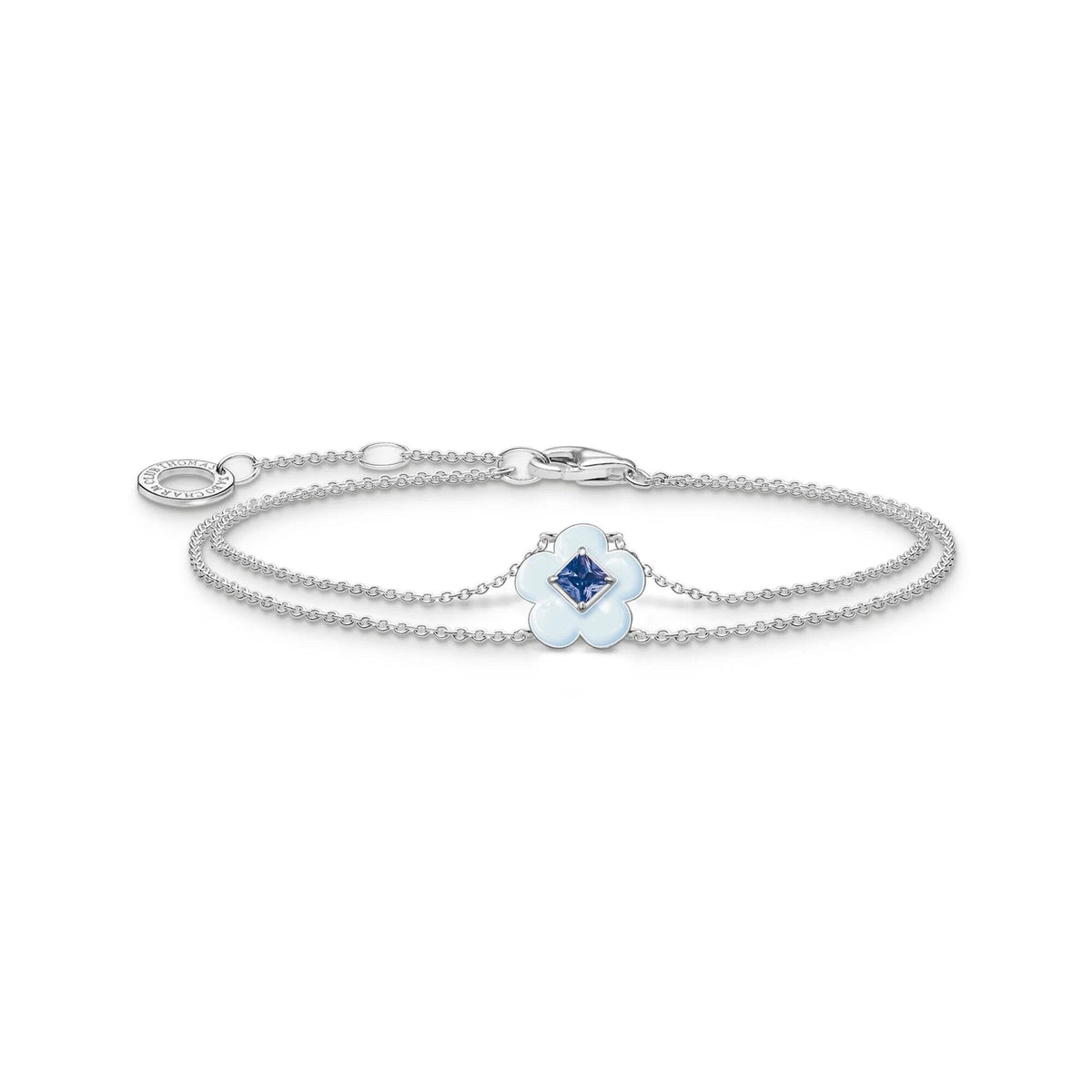 THOMAS SABO Flower With Blue Stone Bracelet Bracelets Thomas Sabo 
